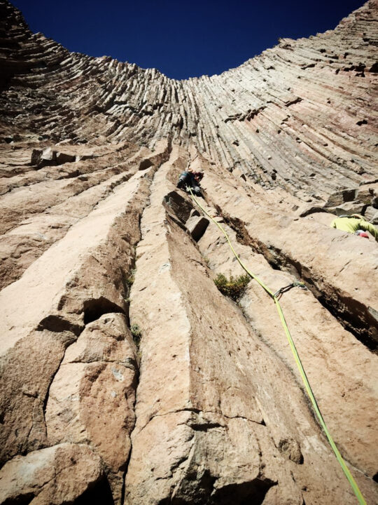 Escalador en el Cerro Apidame